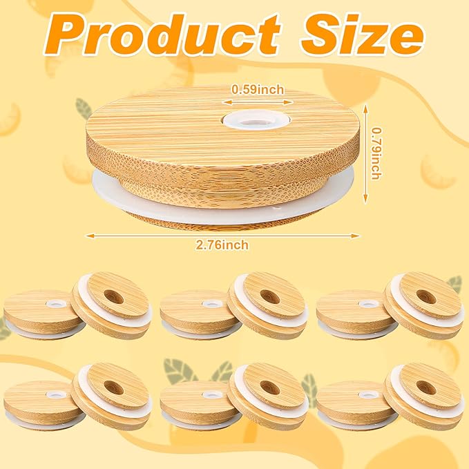 Glass Can- Bamboo lids for Beer cans