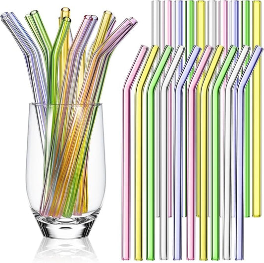 Glass Can- Glass Straws