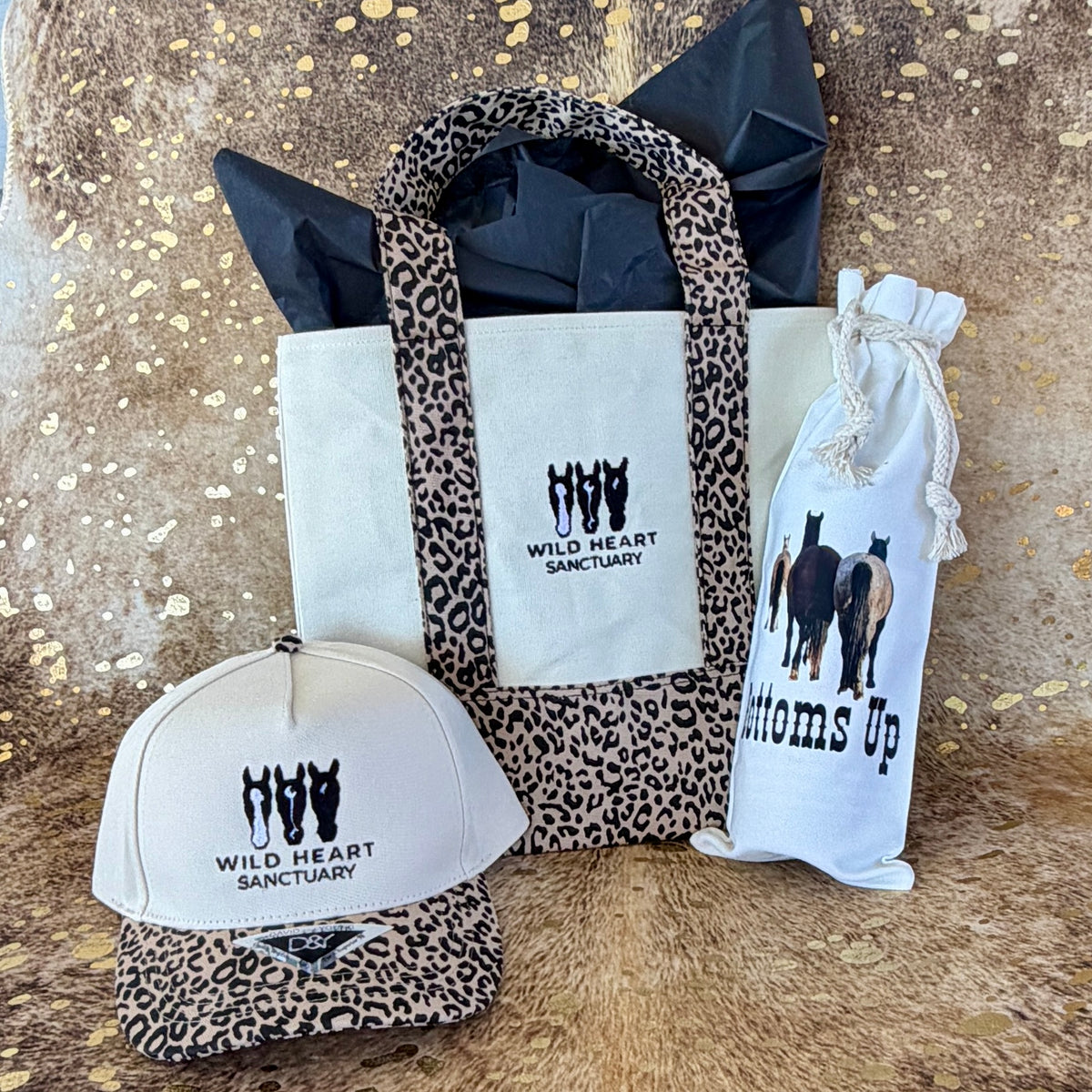 Embroidered Hats- Wild Heart Sanctuary Leopard brim