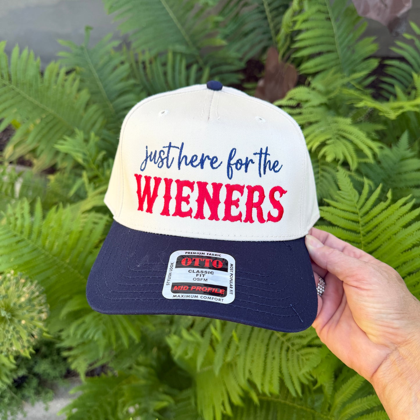 Embroidered Hats- Just here for the wieners