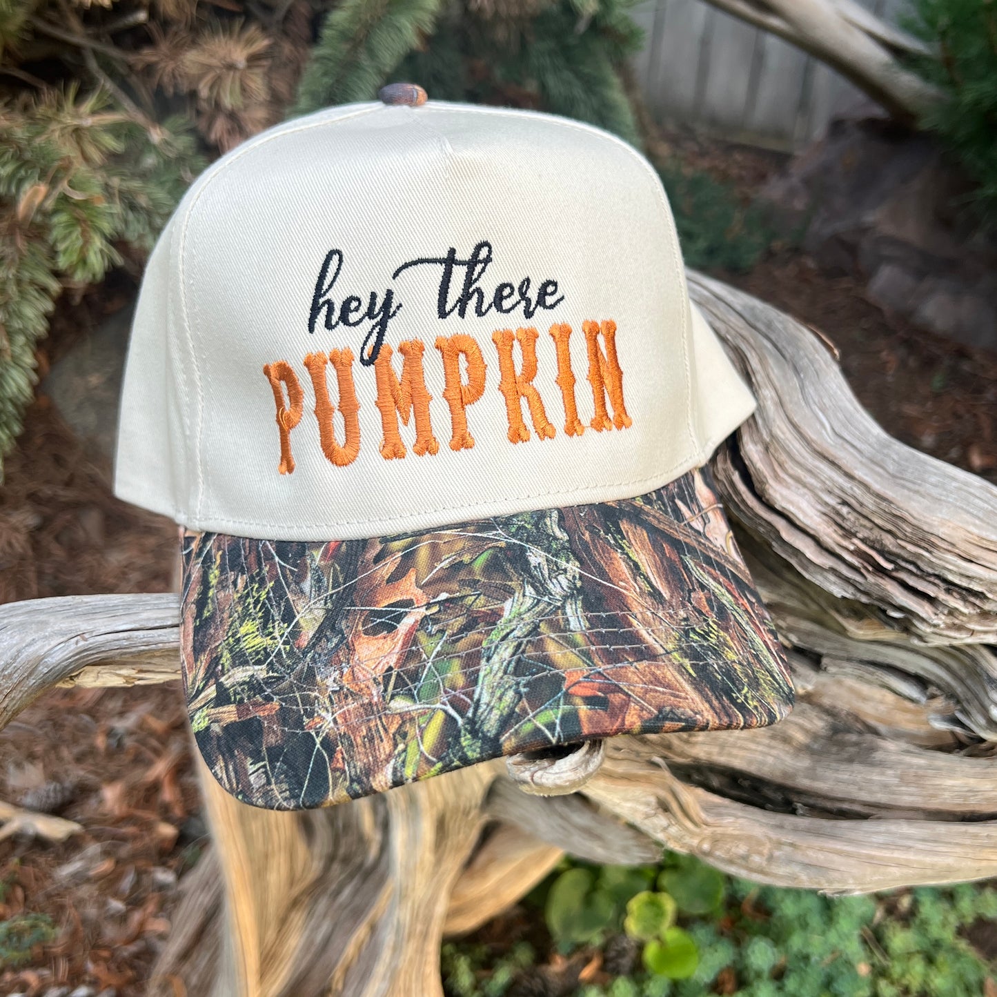 Embroidered Hats- Hey there Pumpkin