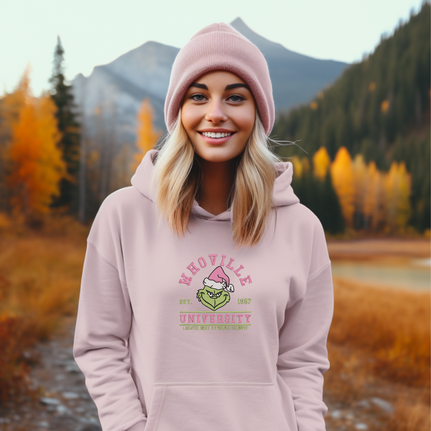 Embroidery Hoodie Sweatshirt- Whoville University