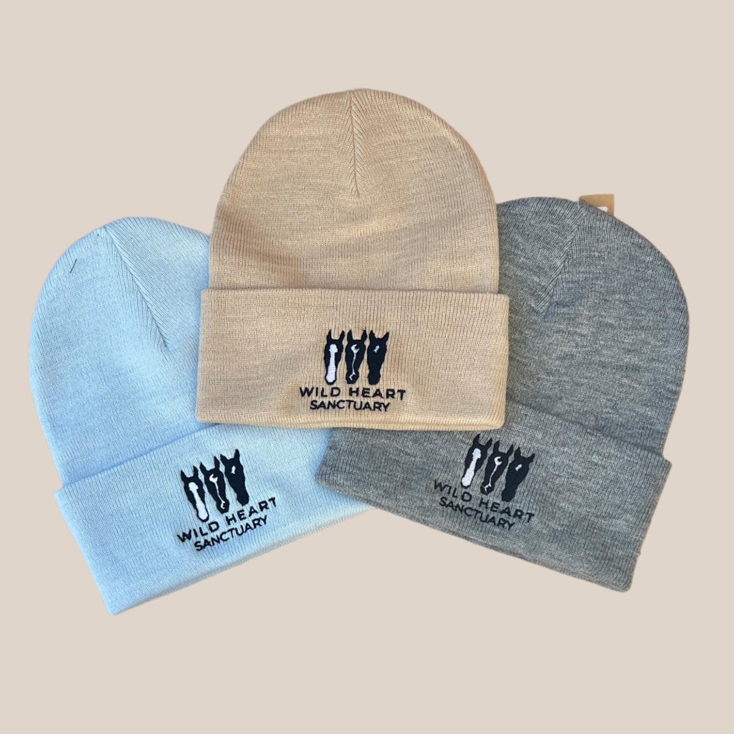 Embroidered Beanies- Wild Heart Sanctuary Embroidered logo