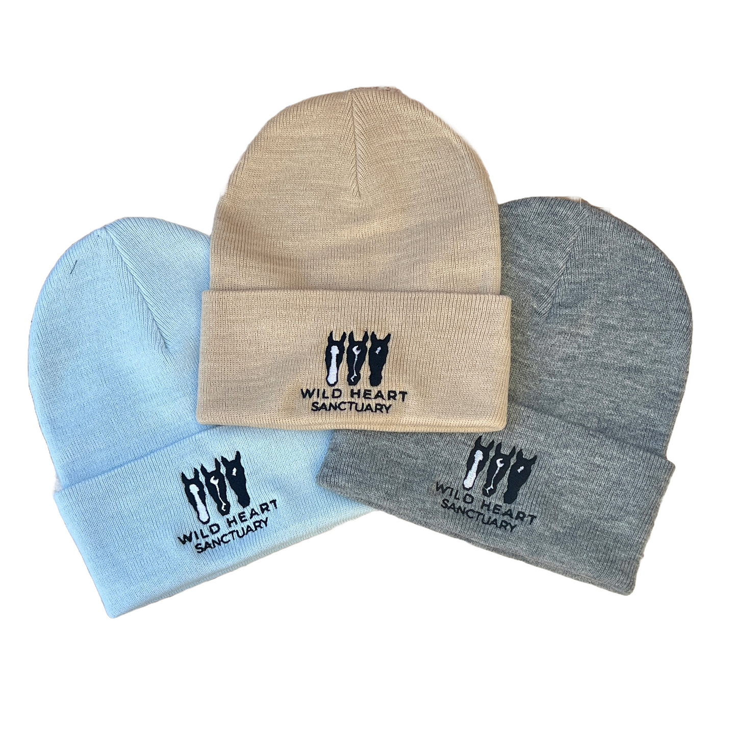Embroidered Beanies- Wild Heart Sanctuary Embroidered logo