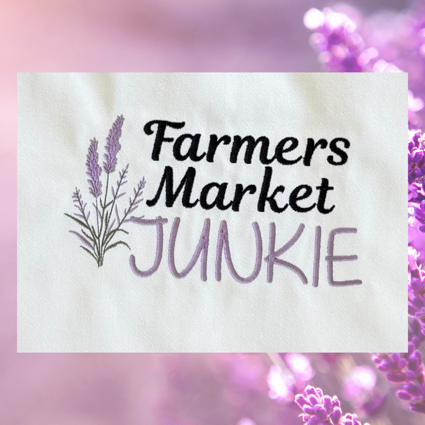 Tote Bags - Farmers Market Junkie Lavender