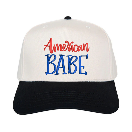 Embroidered Hats- American Babe 2-tone Vintage trucker hat
