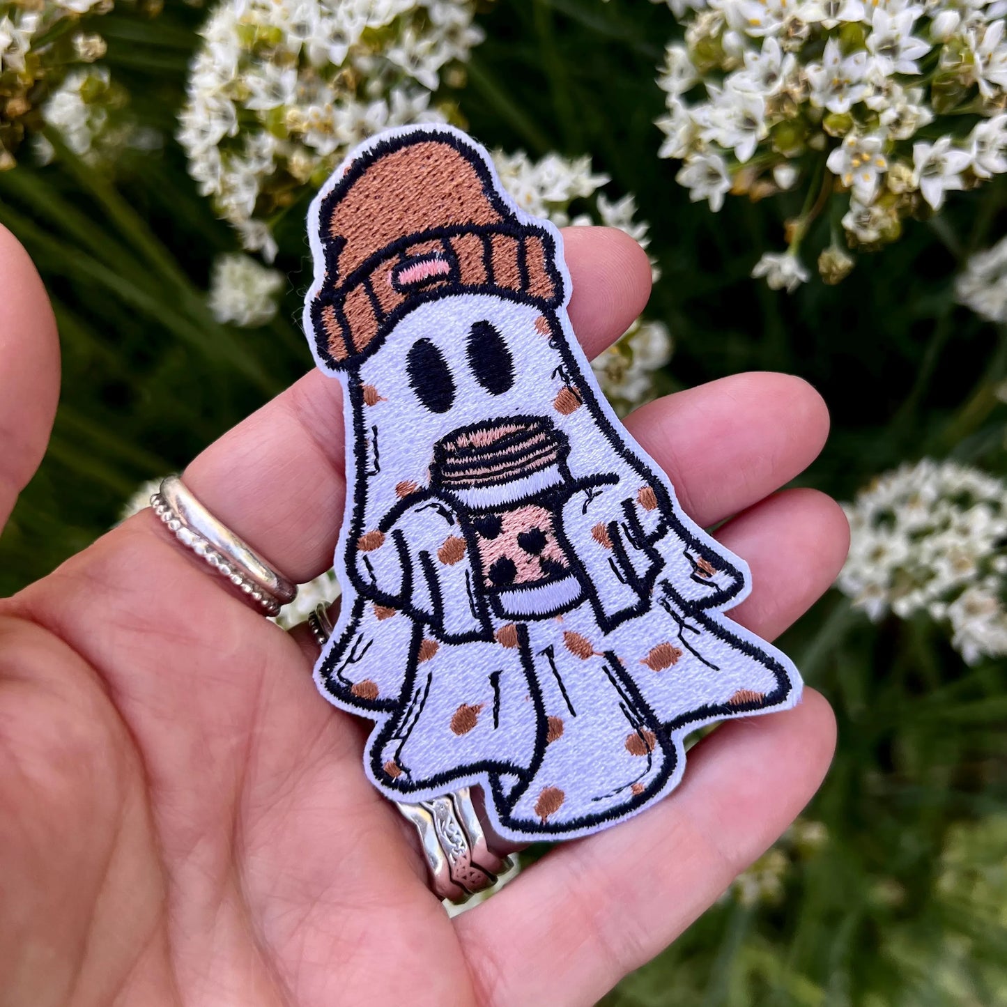 Embroidered Patches - Coffee Ghoul patch