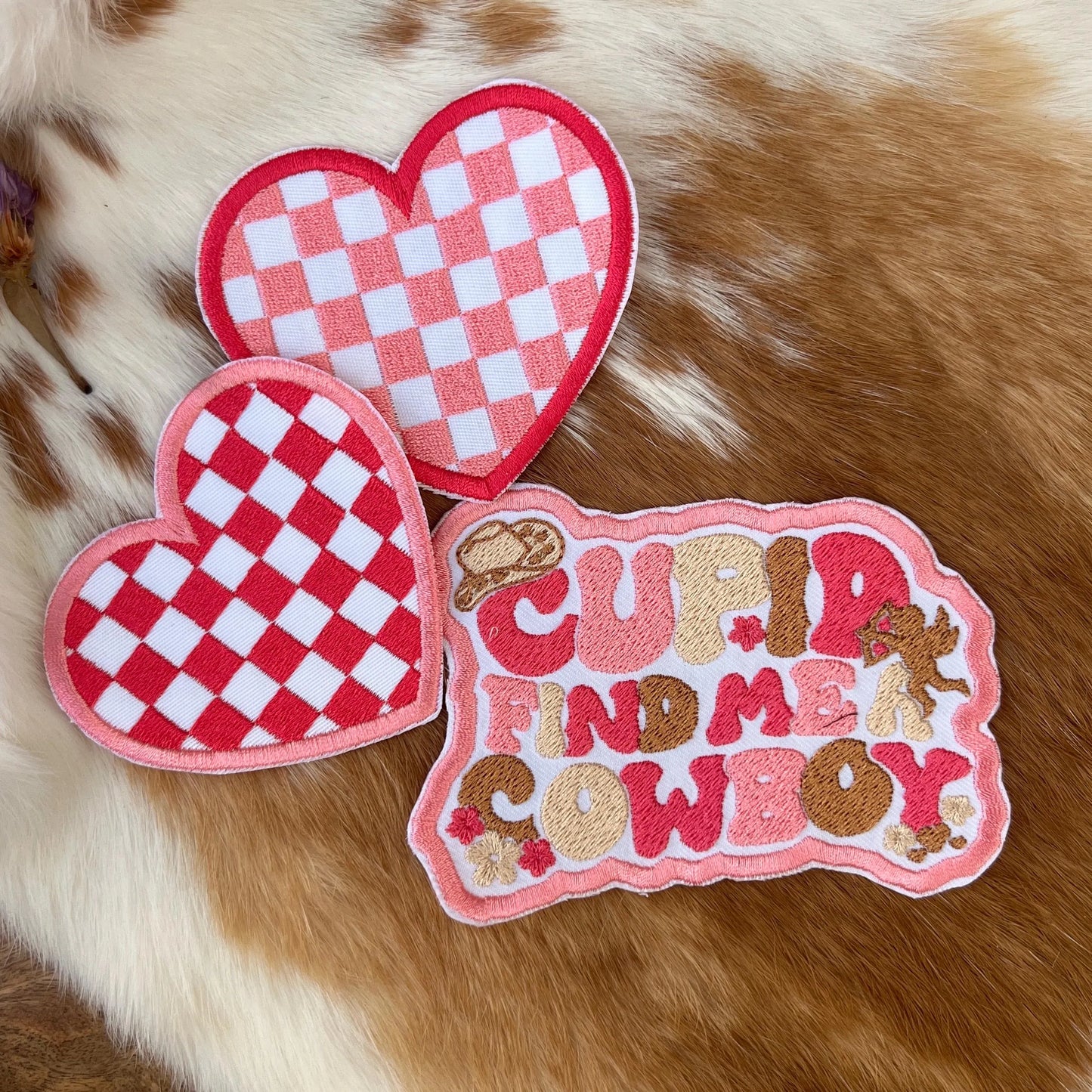 Embroidered Patches - Cupid find me a Cowboy