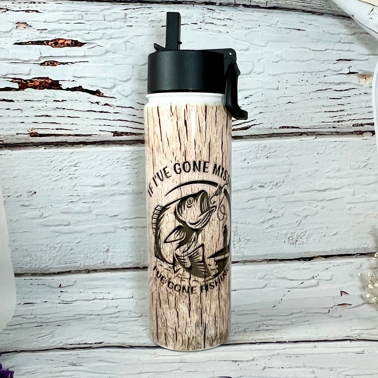 Hydration Bottle 22 oz - If I’ve Gone Missing I’ve Gone Fishing