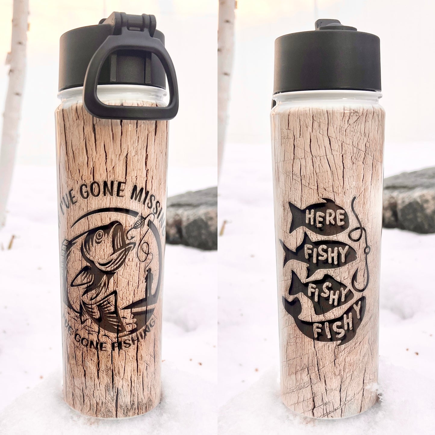Hydration Bottle 22 oz - If I’ve Gone Missing I’ve Gone Fishing