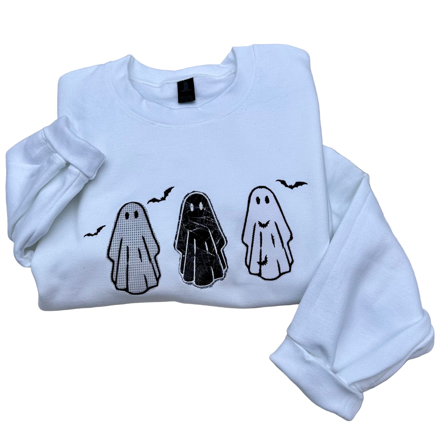 Embroidered Sweatshirt - Ghost Gang Trio Appliqué