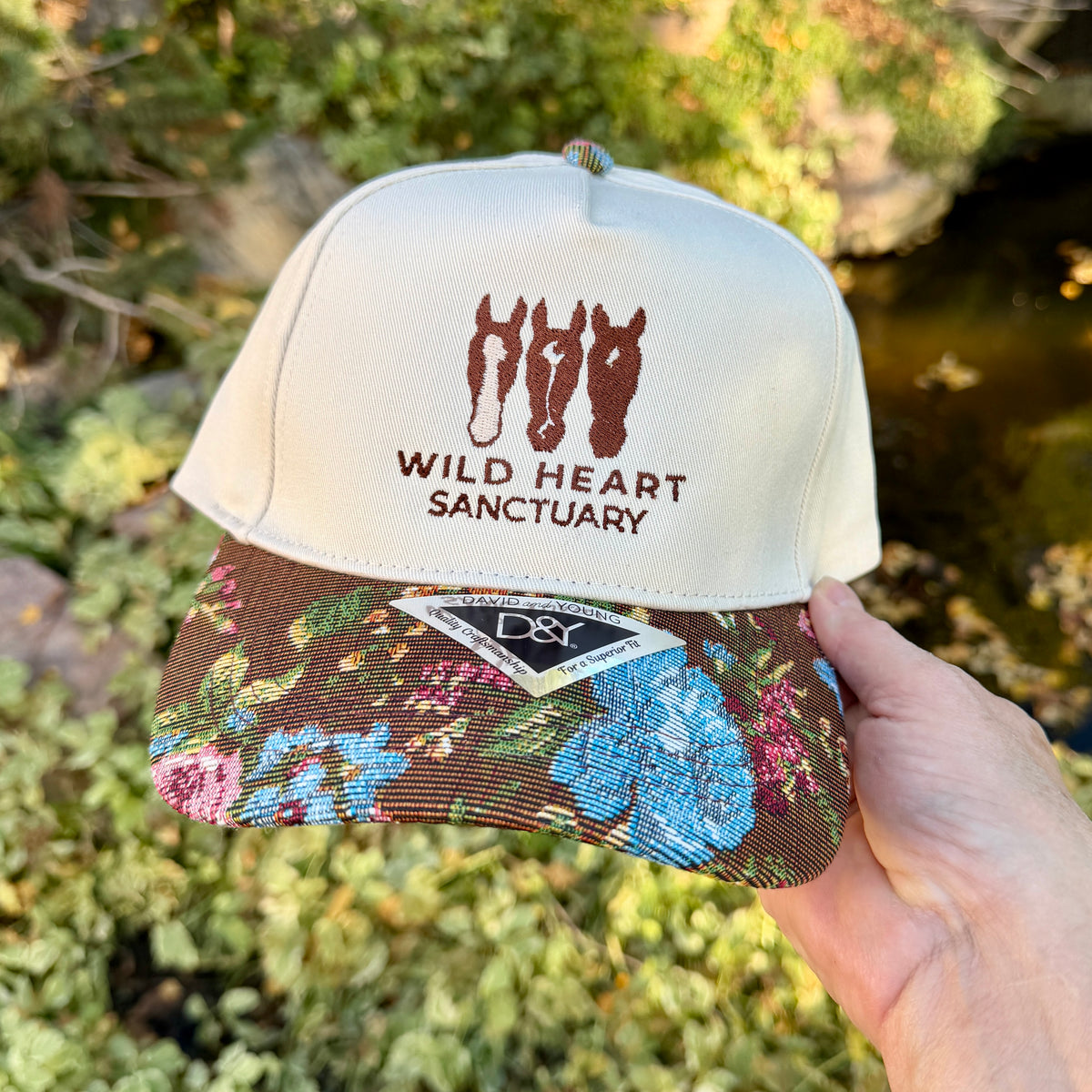 Embroidered Hats- Wild Heart Sanctuary Floral Brim