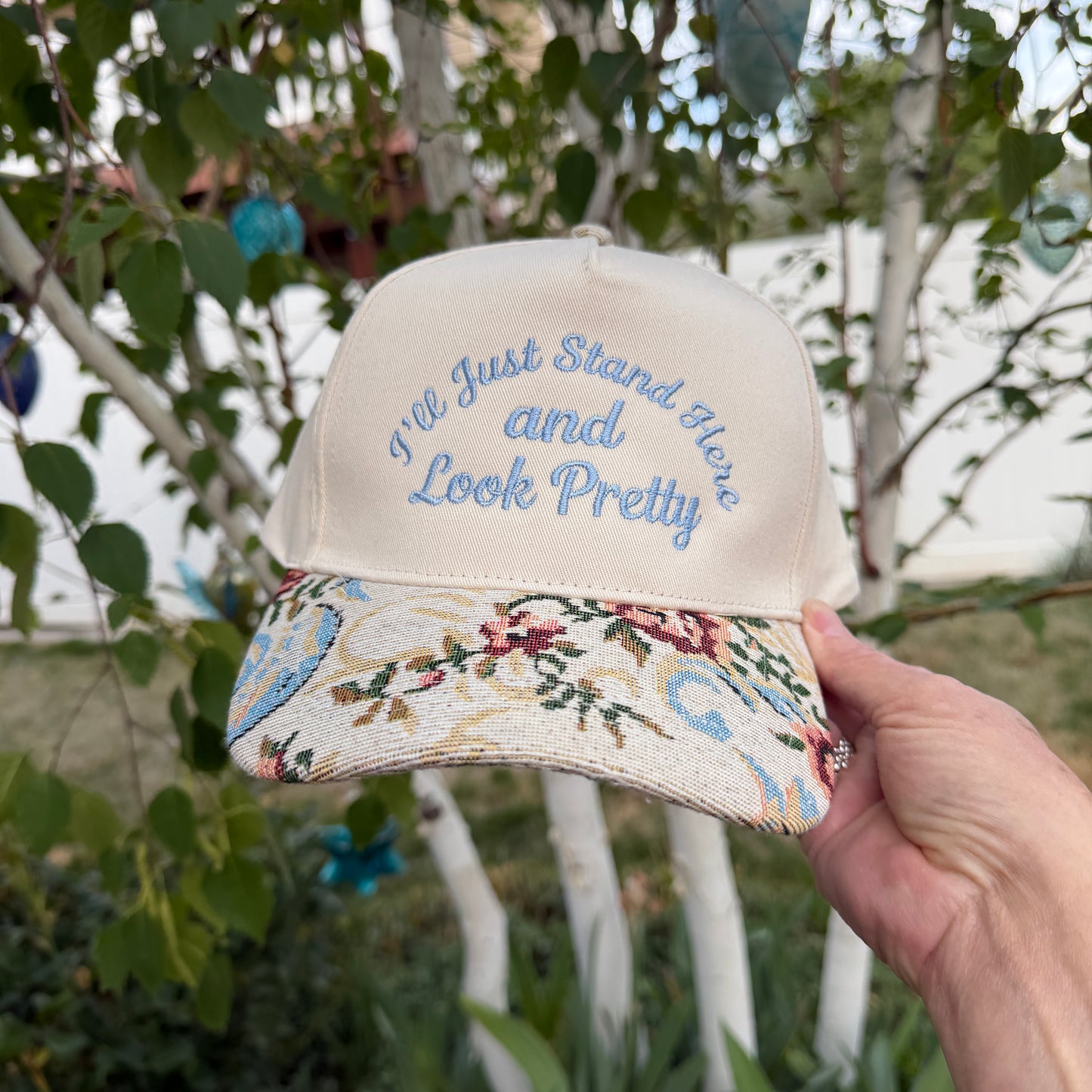 Embroidered Hats- I'll just stand here and look pretty