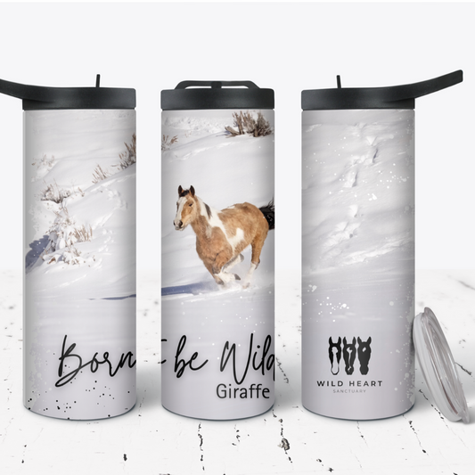 Hydration Duo Bottle 25oz Duo Skinny Tumbler- Giraffe -Wild Heart Sanctuary