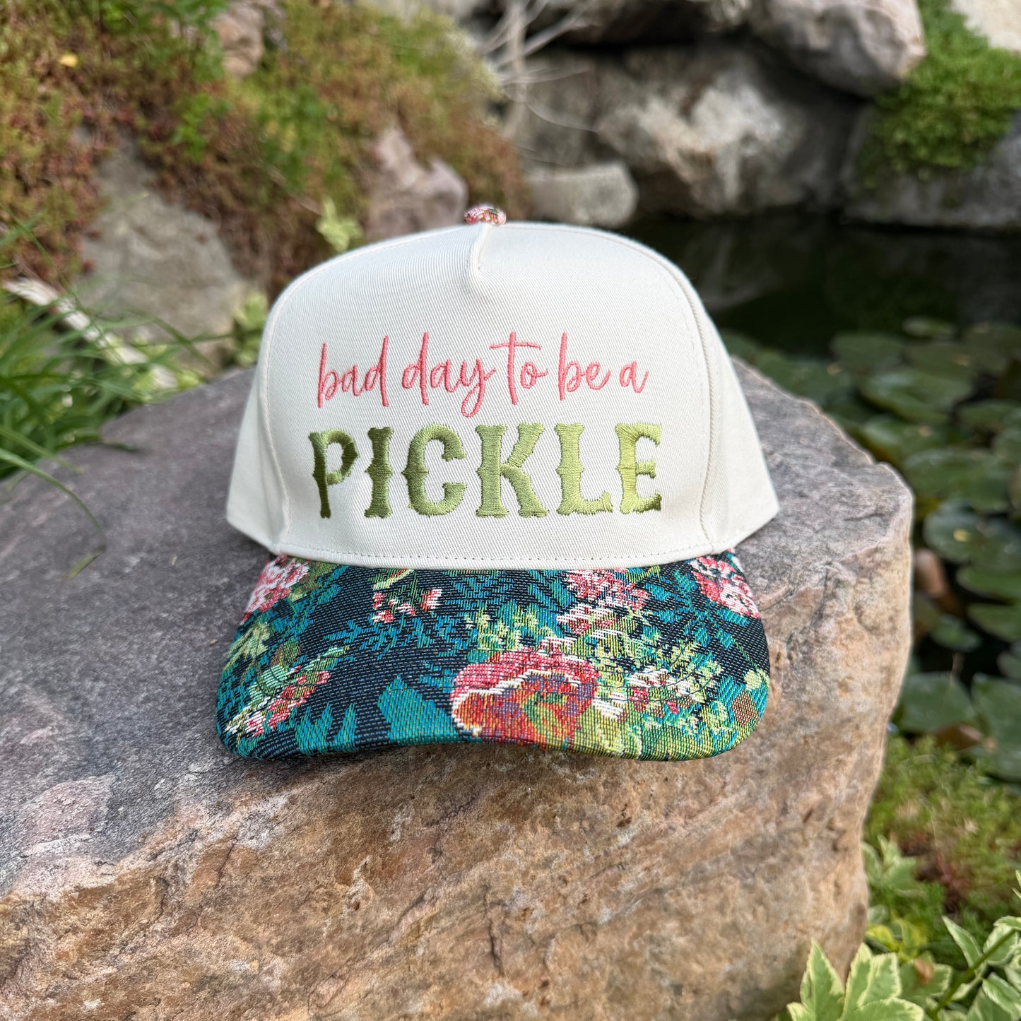 Embroidered Hats- Bad day to be a pickle