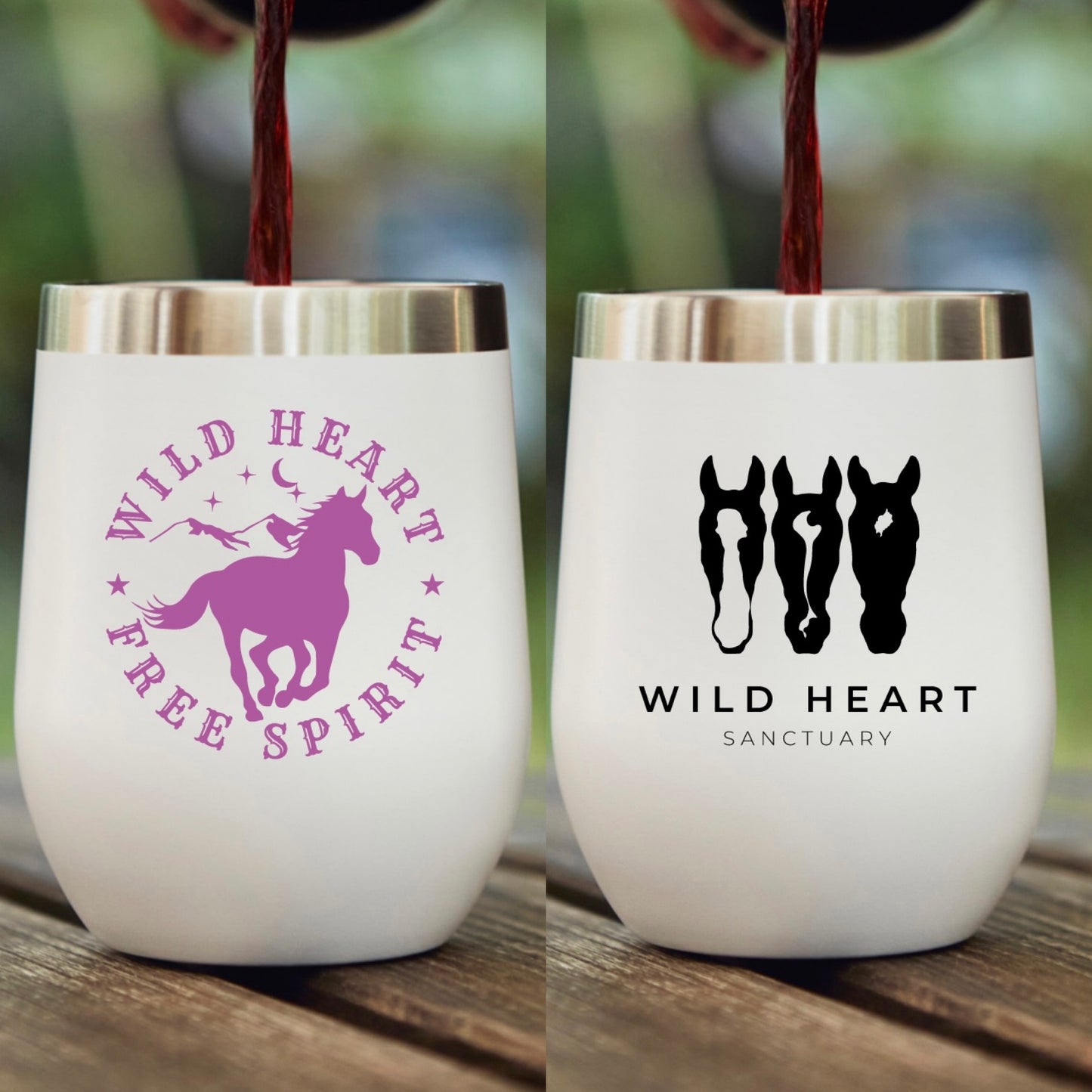 Wine Tumbler- Wild Heart Free Spirit - Wild Heart Sanctuary