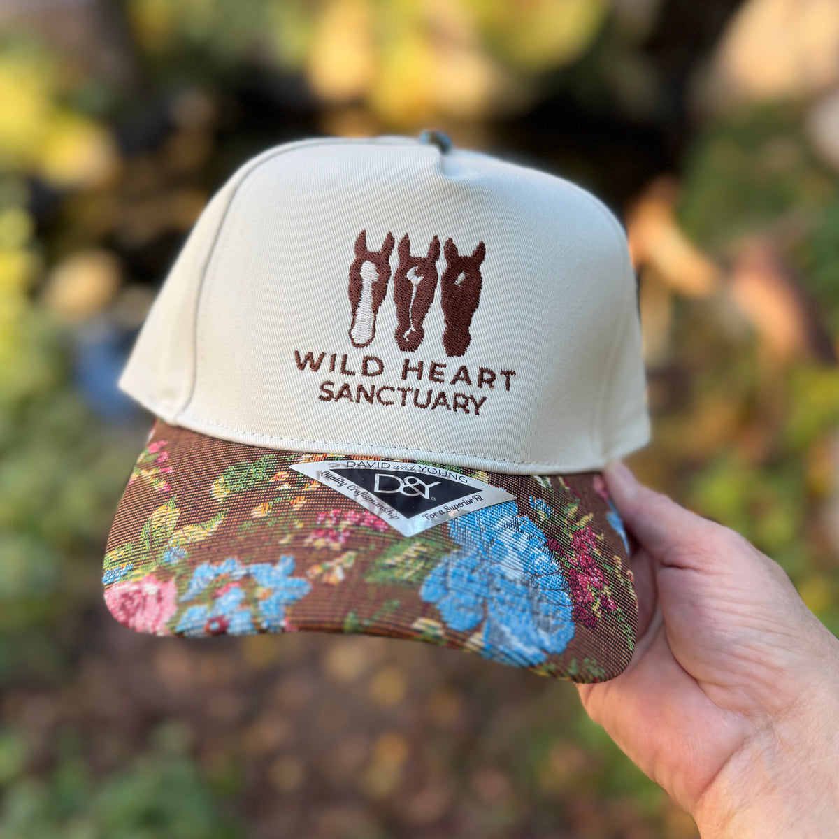 Embroidered Hats- Wild Heart Sanctuary Floral Brim