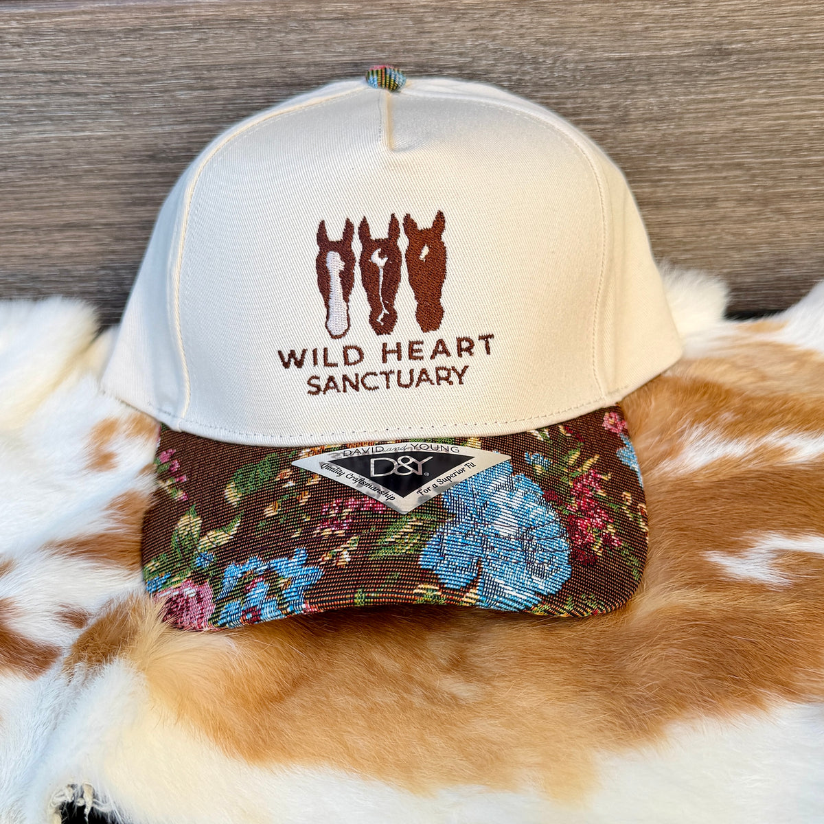 Embroidered Hats- Wild Heart Sanctuary Floral Brim