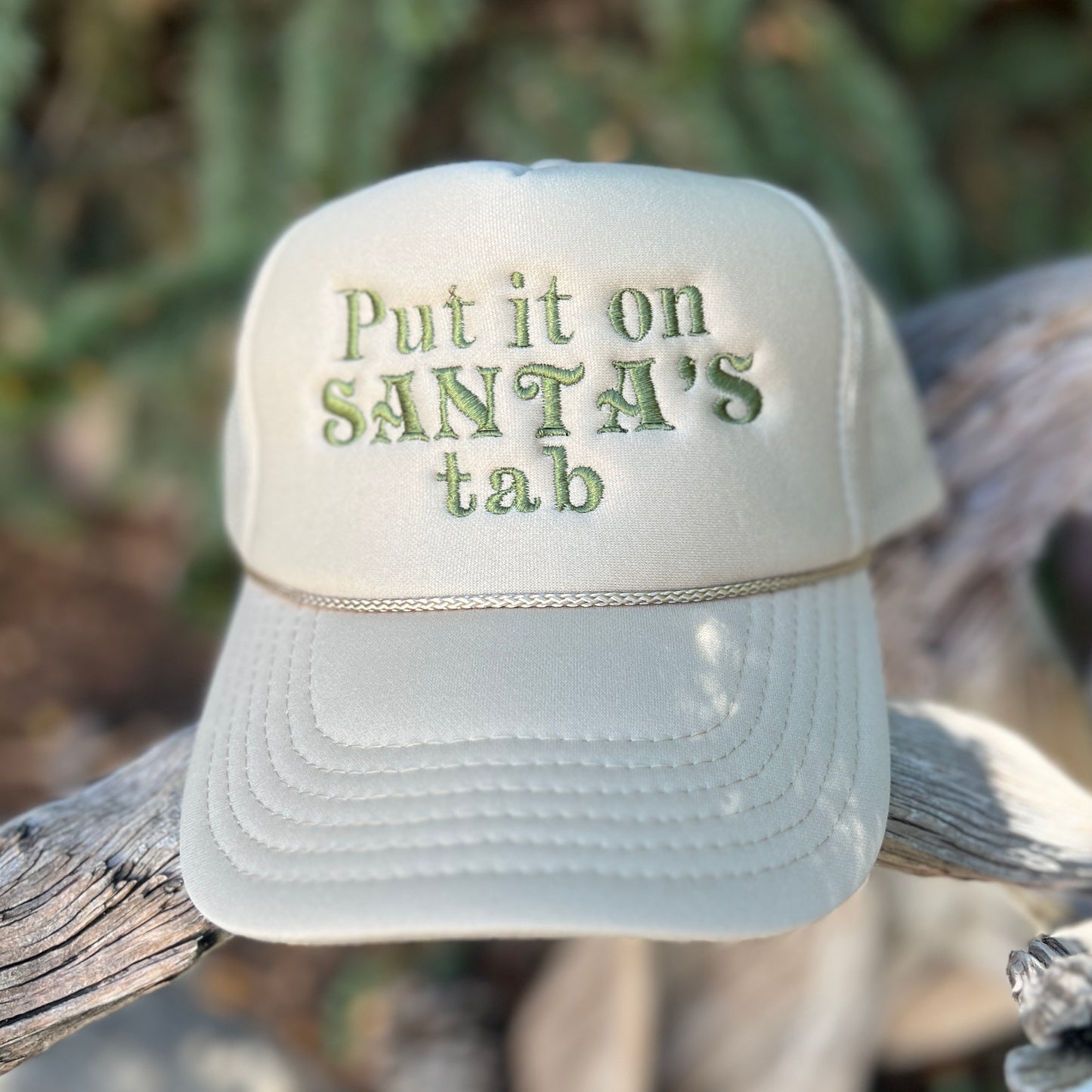 Embroidered Hats-Put it on Santa's Tab