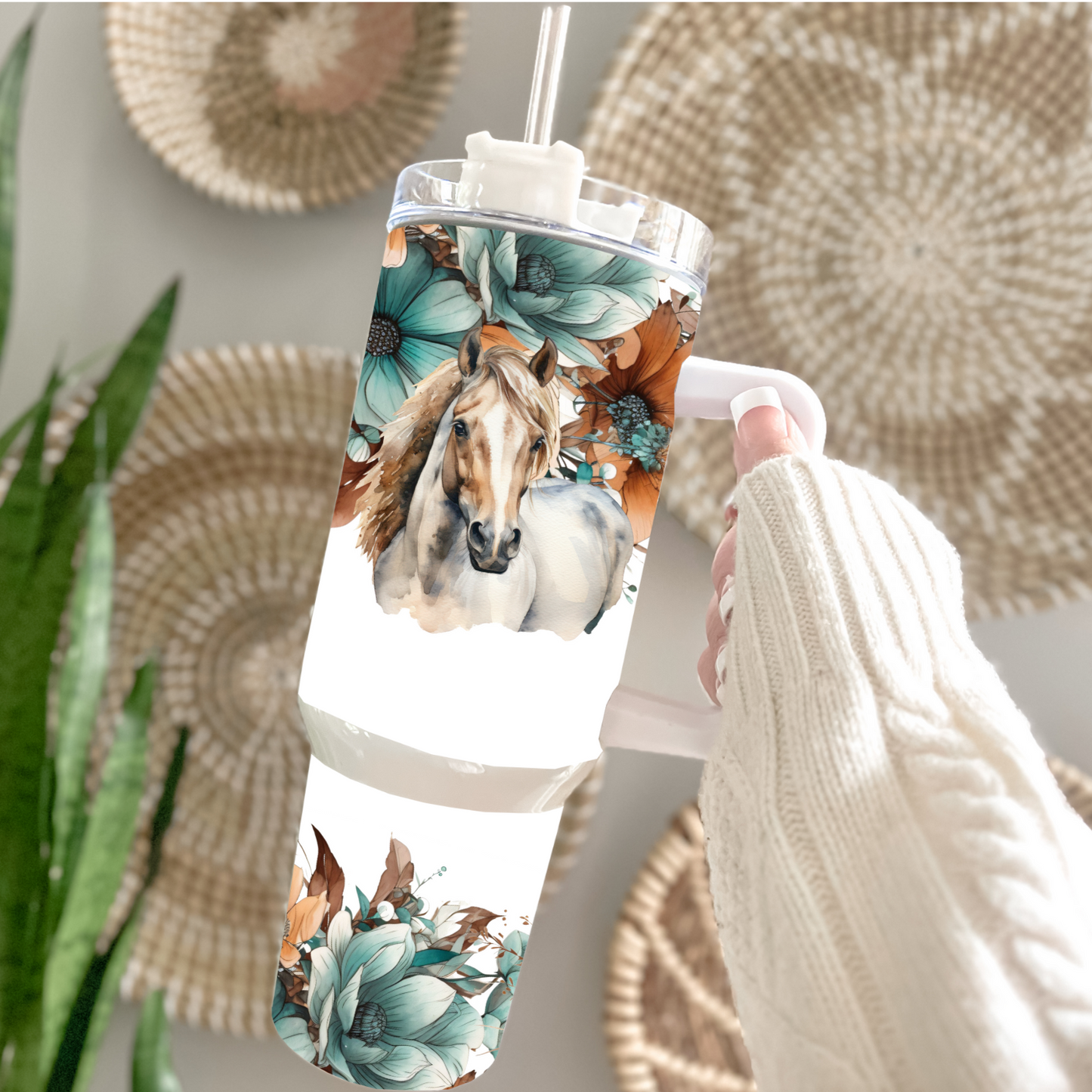 Traveler Tumbler 40 oz- Wild Horses - Wild Heart Sanctuary