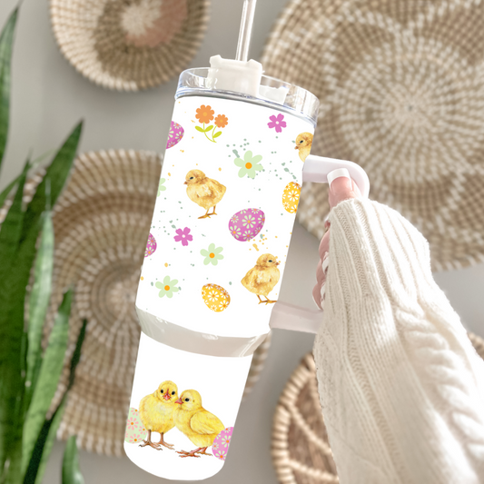 Traveler Tumbler 40 oz - Spring Chicks