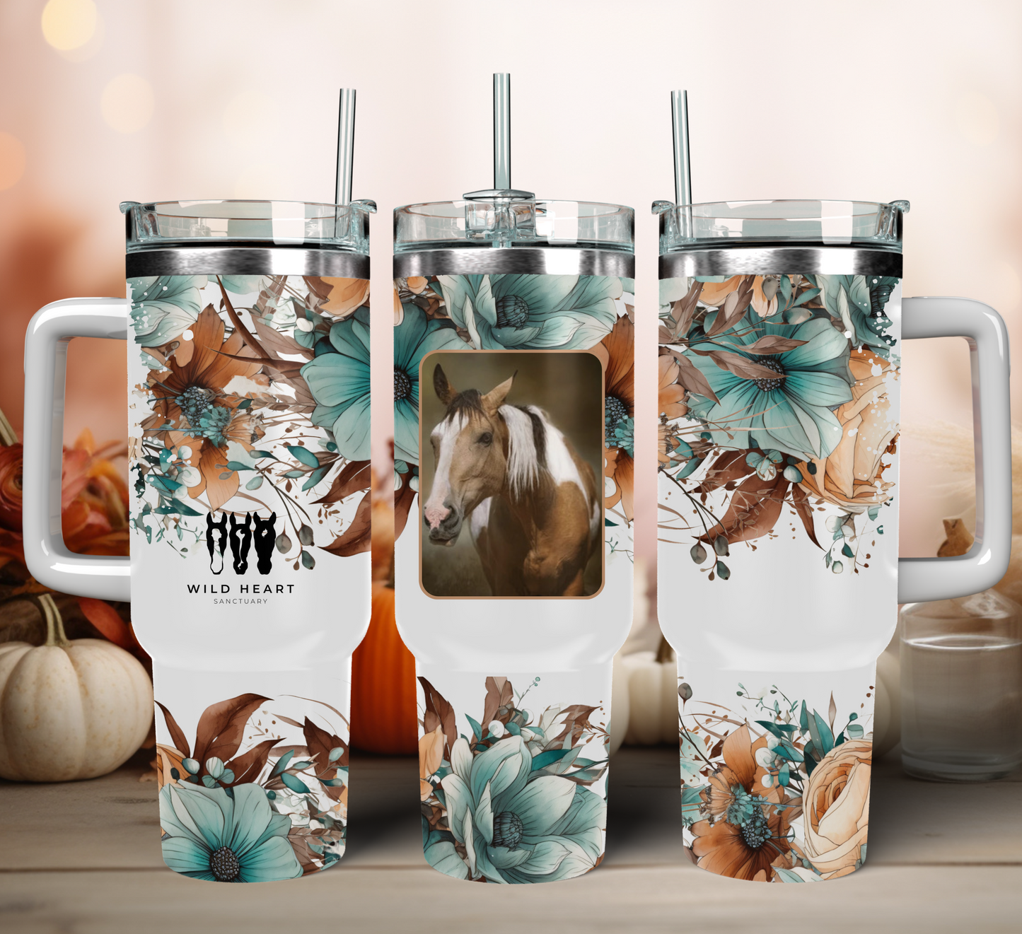 Traveler Tumbler 40 oz- Wild Horses - Wild Heart Sanctuary