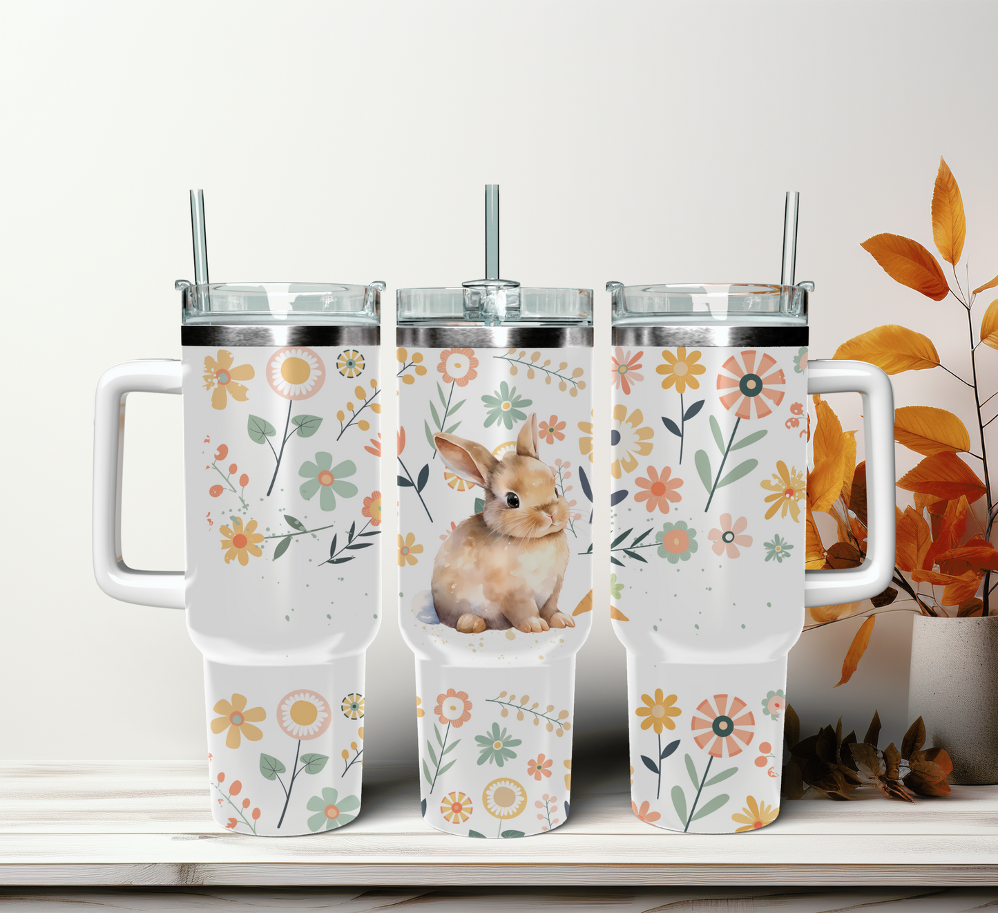 Traveler Tumbler 40 oz - SpringTime Bunny Love