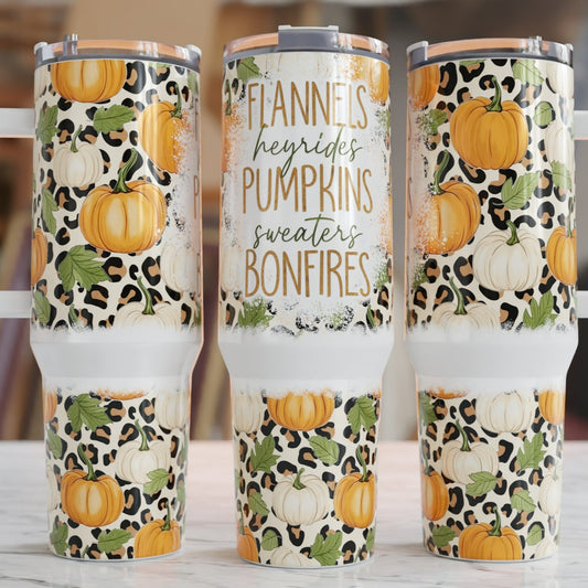 Traveler Tumbler 40 oz- Flannel, Hayrides, Pumpkins, Seaters, Bonfires