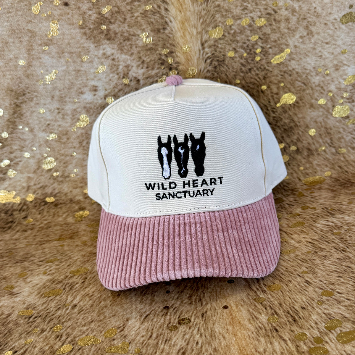 Embroidered Hats- Wild Heart Sanctuary Cordory Trucker Hat