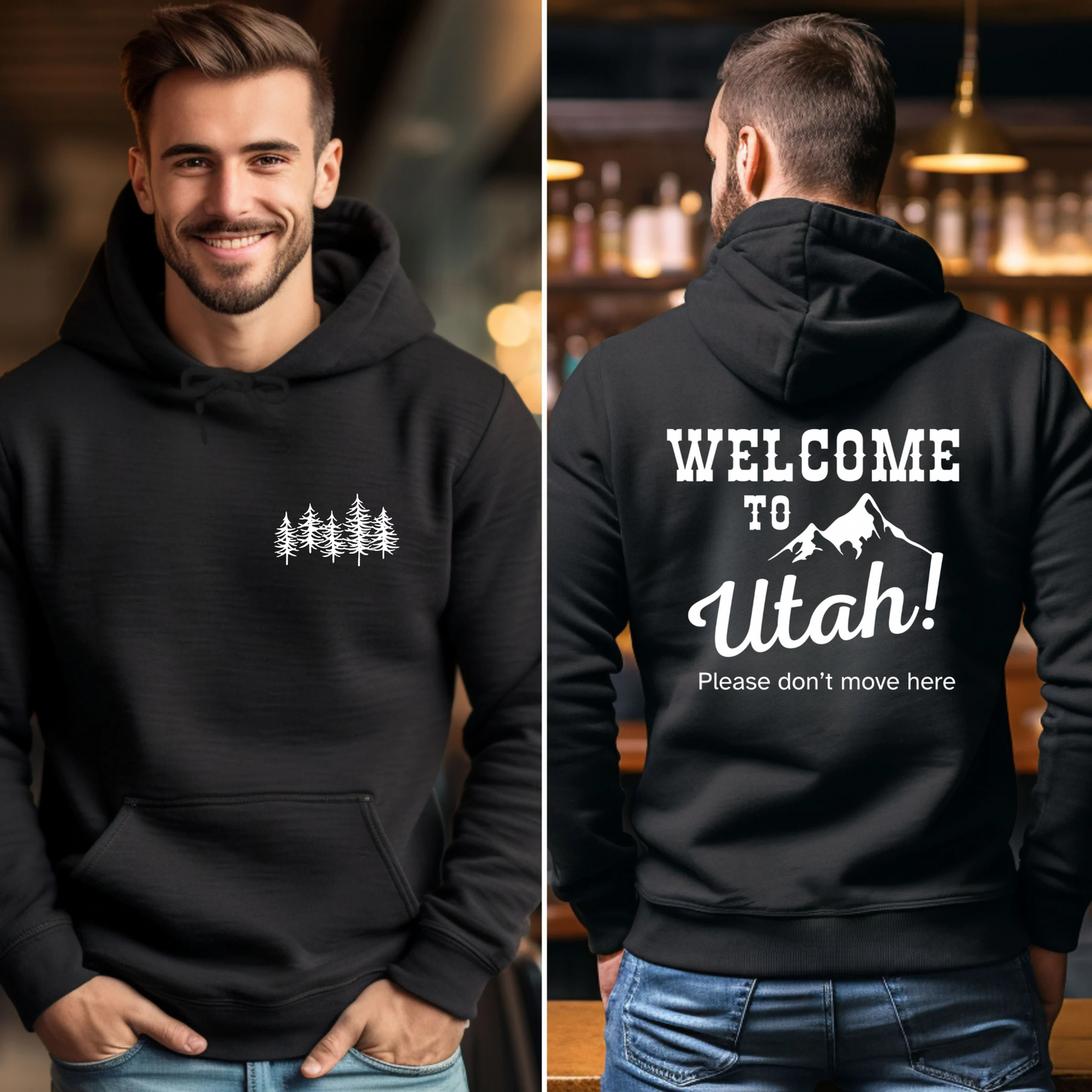 Hoodie Sweatshirt- Welcome to Utah, pleas don't move here