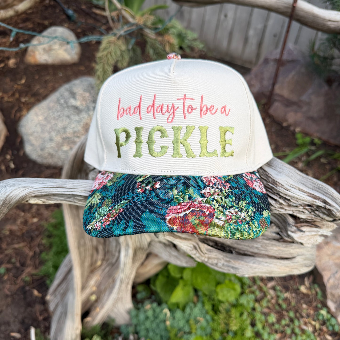 Embroidered Hats- Bad day to be a pickle