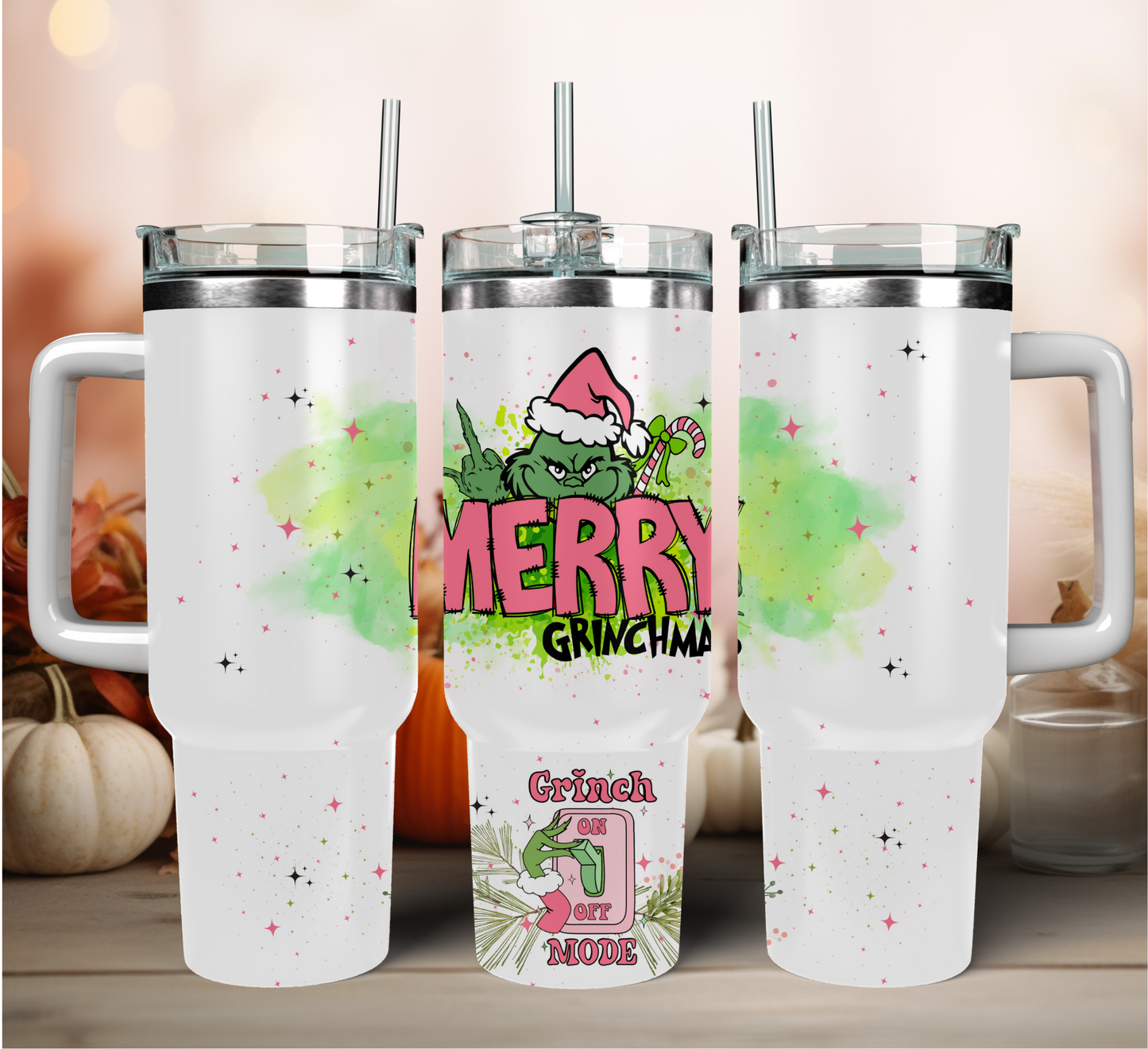 Traveler Tumbler 40 oz- Merry Grinchmas