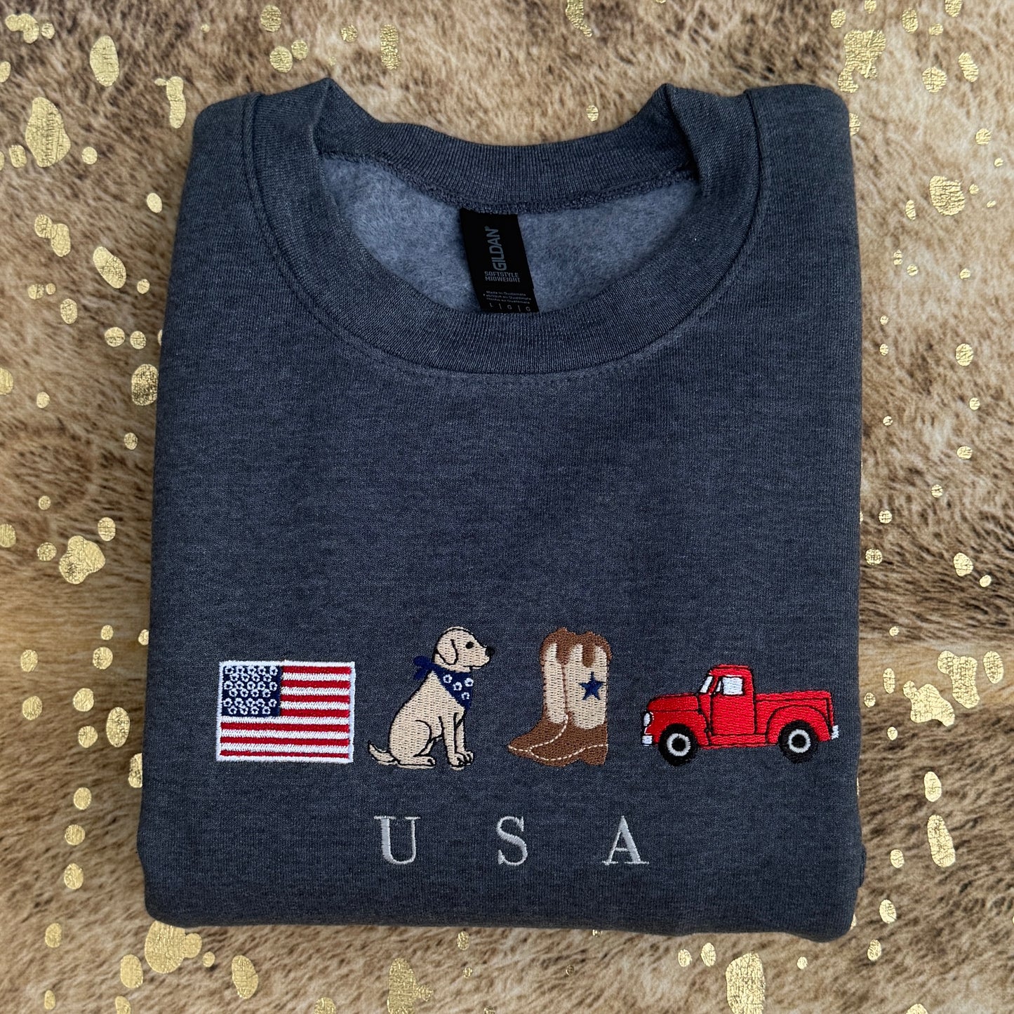Embroidered Sweatshirt - Small Town USA