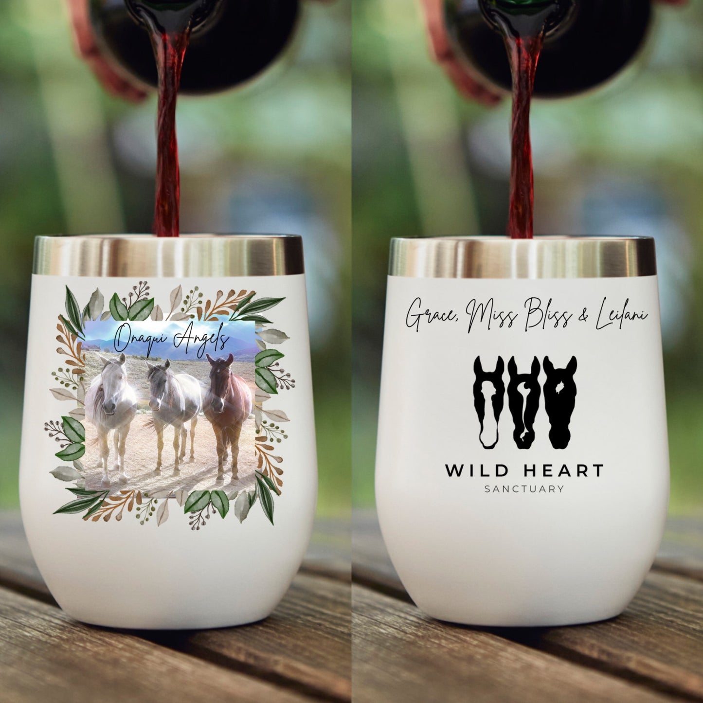 Horse Happy Hour Wine Tumbler- Wild Ones -Wild Heart Sanctuary