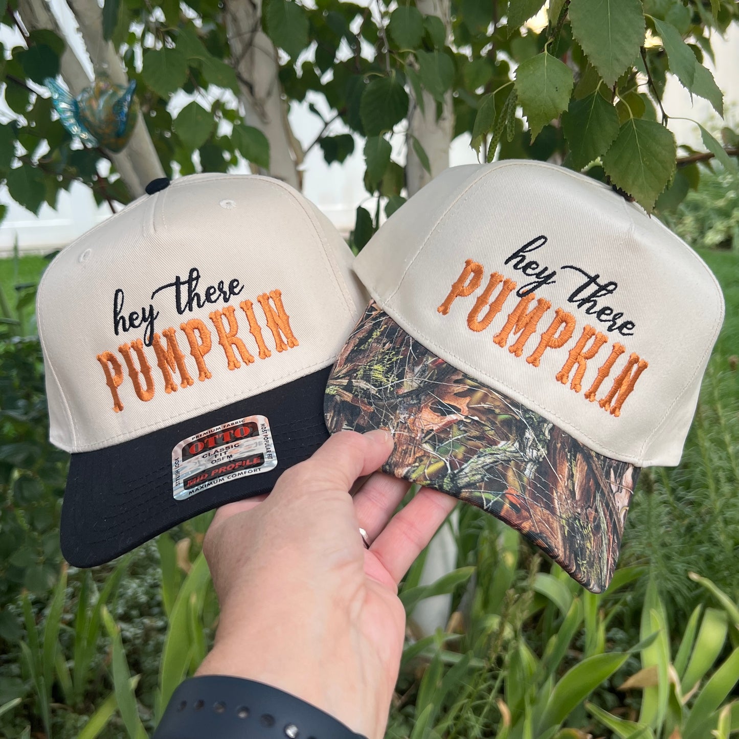 Embroidered Hats- Hey there Pumpkin