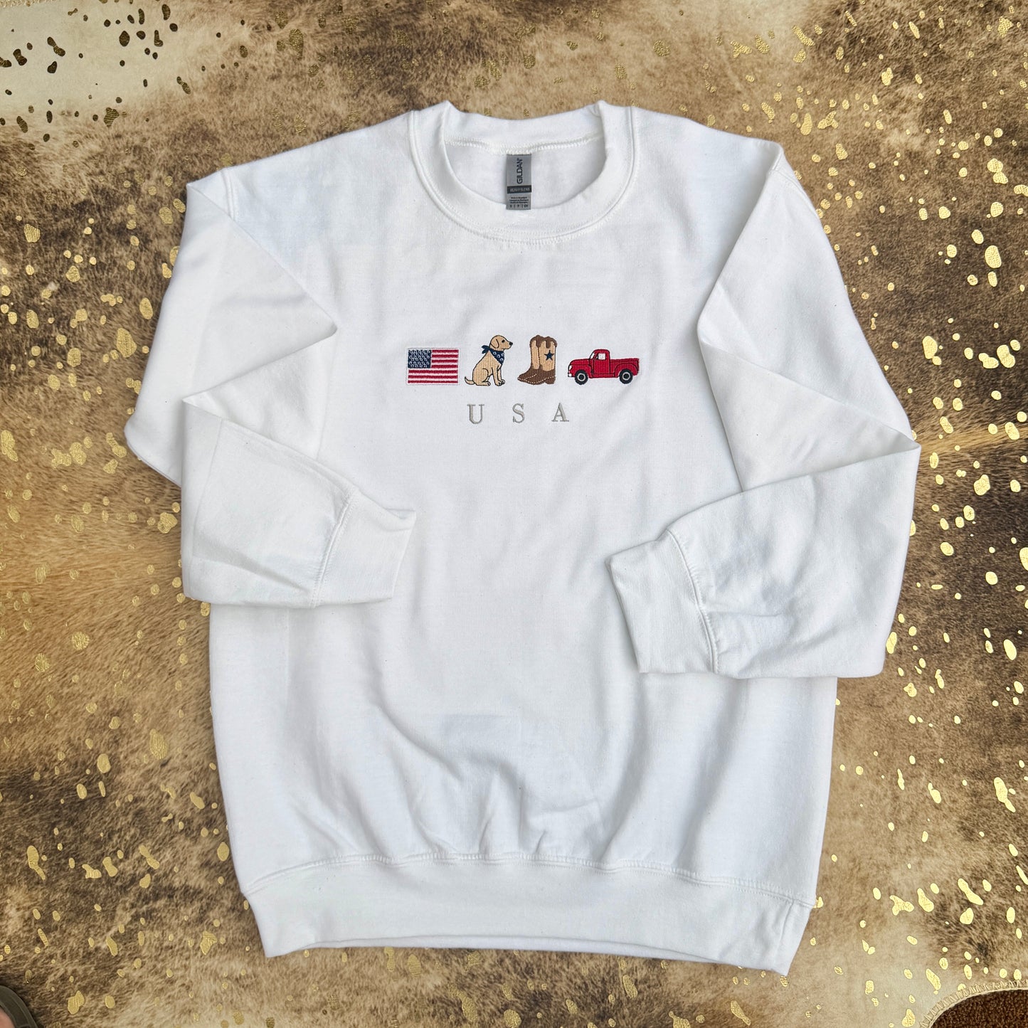 Embroidered Sweatshirt - Small Town USA