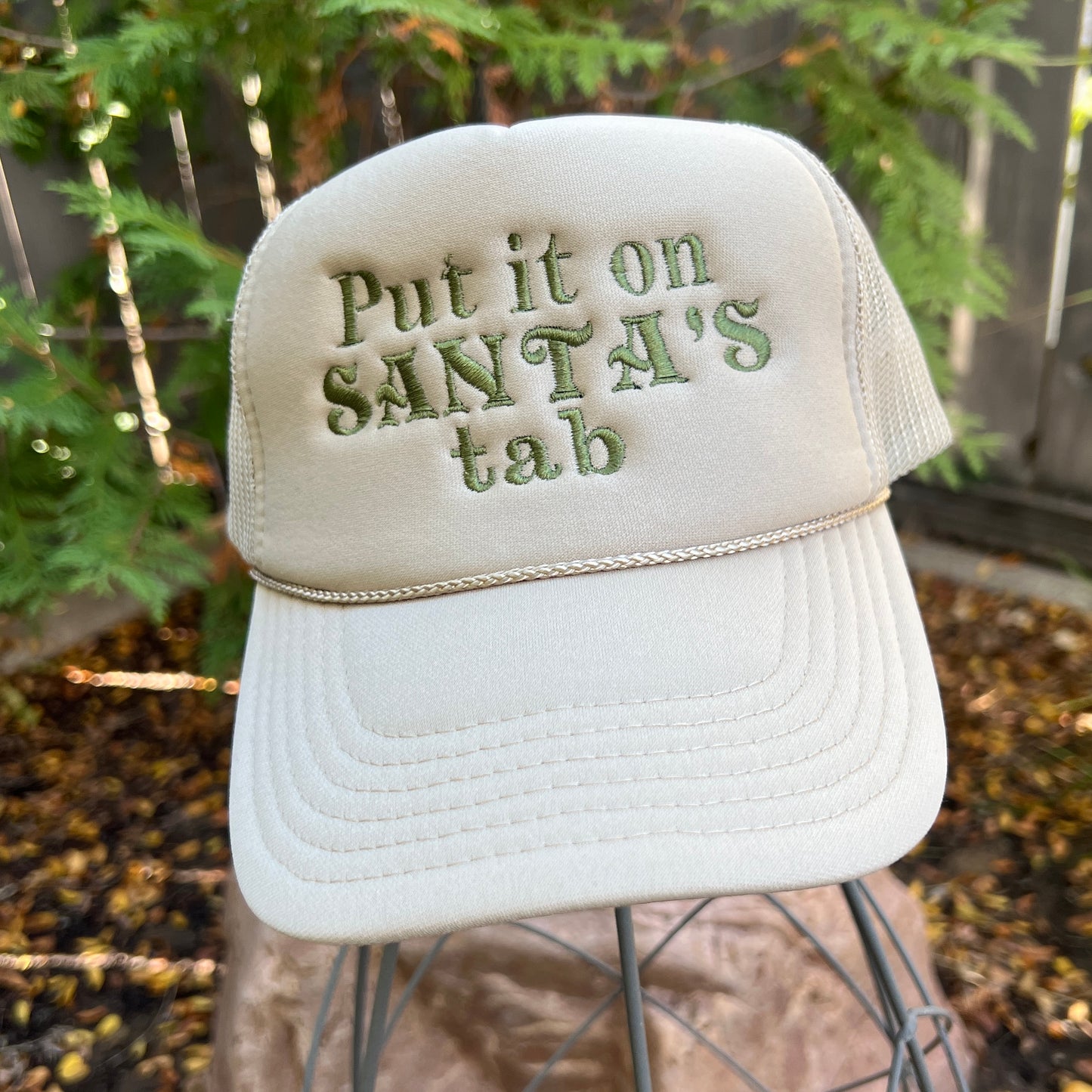 Embroidered Hats-Put it on Santa's Tab