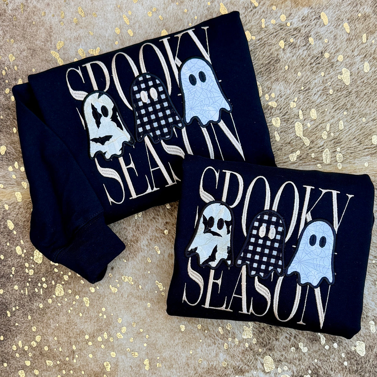 Embroidered Sweatshirt - Spooky Season ghosts