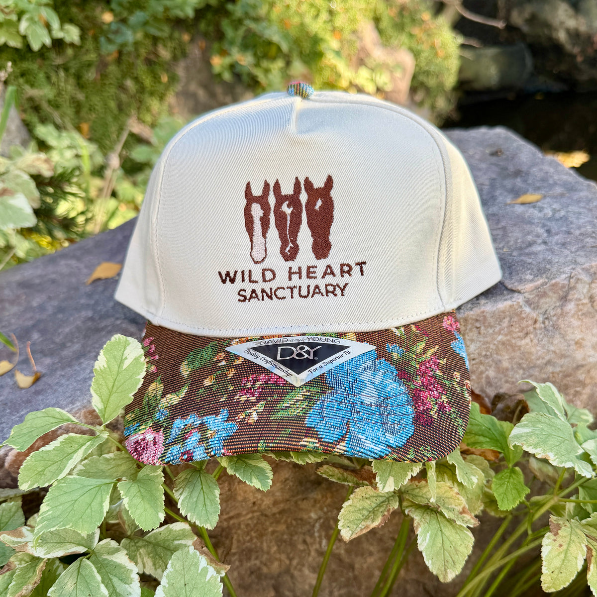 Embroidered Hats- Wild Heart Sanctuary Floral Brim