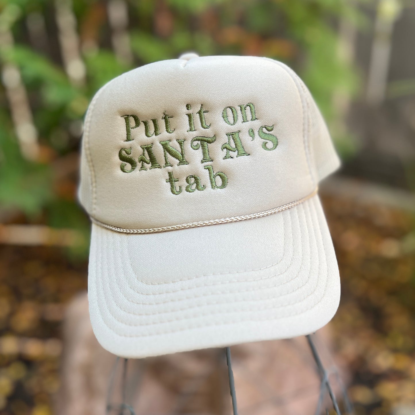 Embroidered Hats-Put it on Santa's Tab