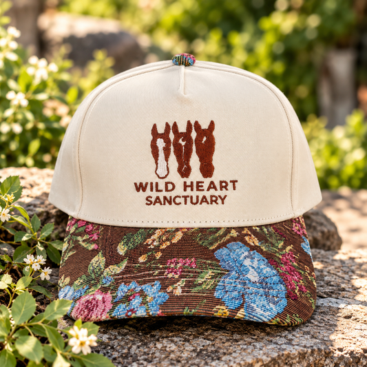 Embroidered Hats- Wild Heart Sanctuary Floral Brim