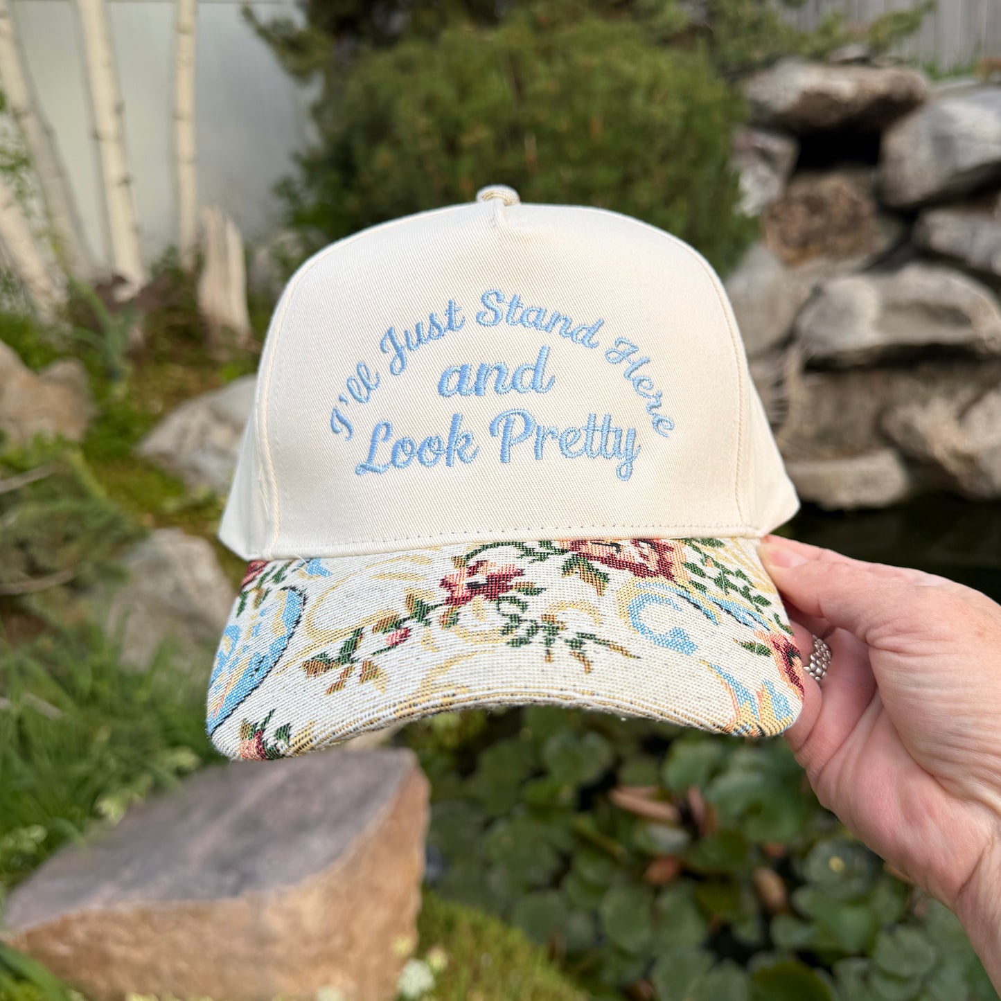 Embroidered Hats- I'll just stand here and look pretty
