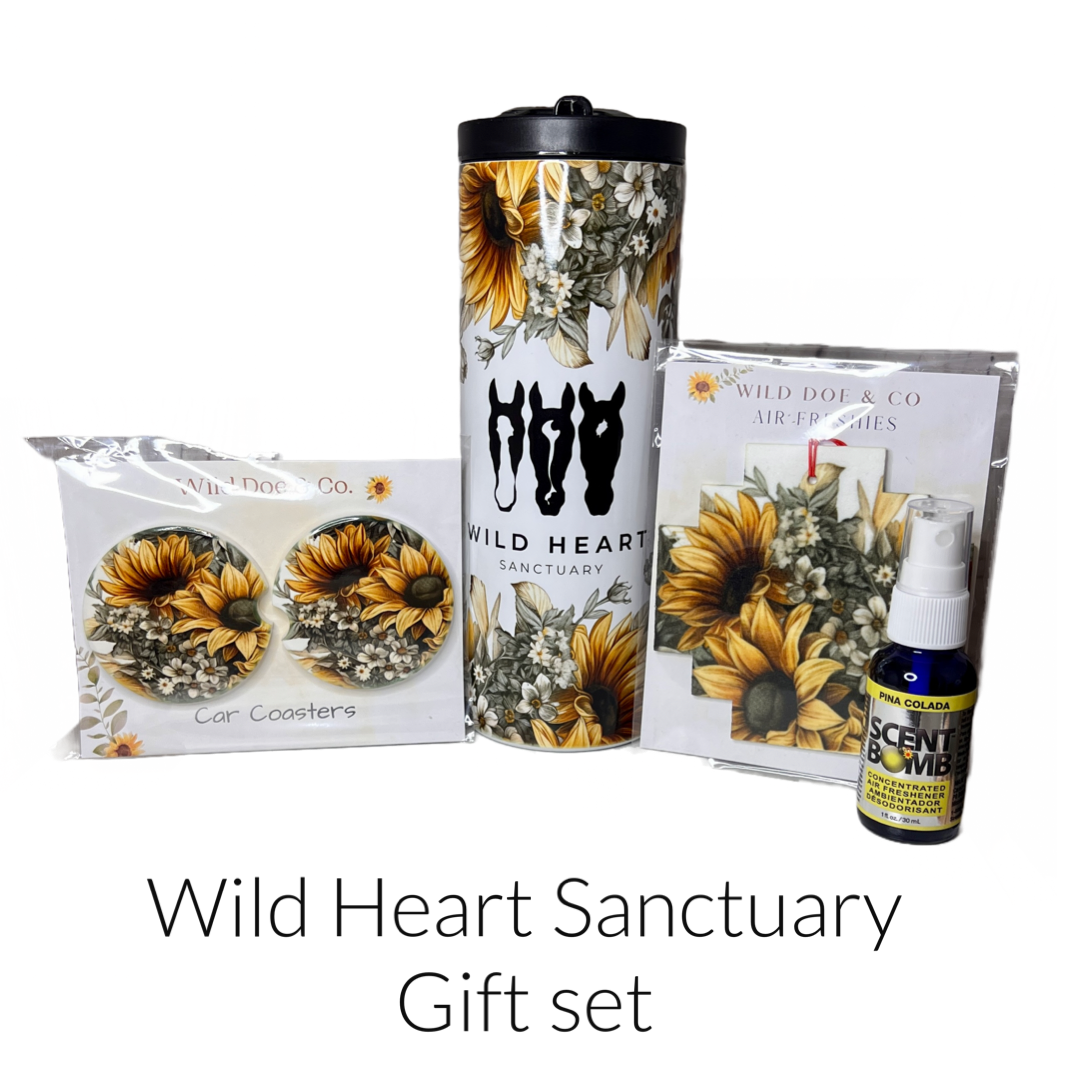 Hydration Duo Bottle 25oz Duo Skinny Tumbler- Wild Heart Sanctuary Sunflowers