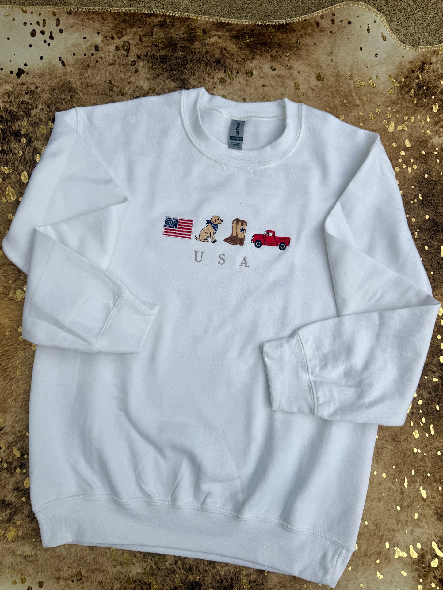 Embroidered Sweatshirt - Small Town USA