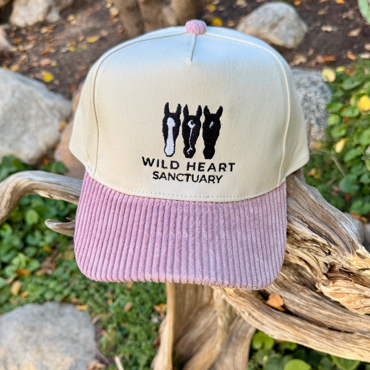 Embroidered Hats- Wild Heart Sanctuary Cordory Trucker Hat