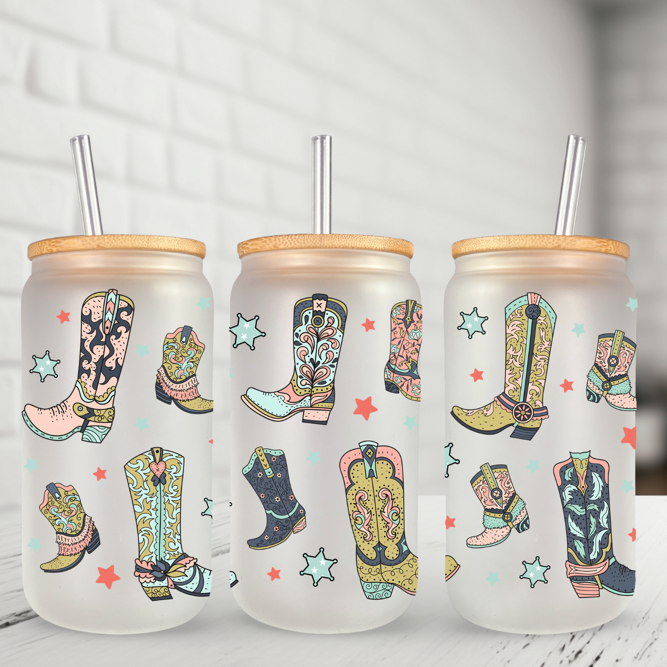 Glass Can- Cowboy Boots