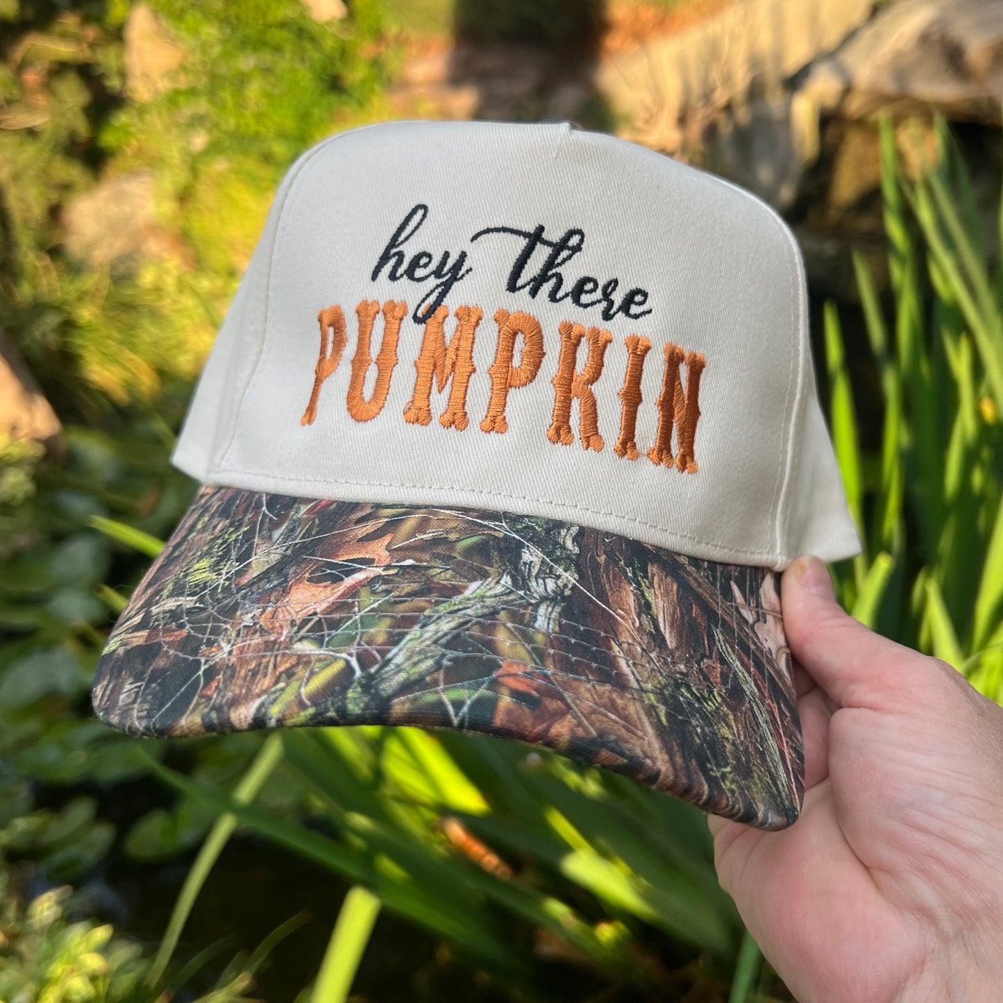 Embroidered Hats- Hey there Pumpkin
