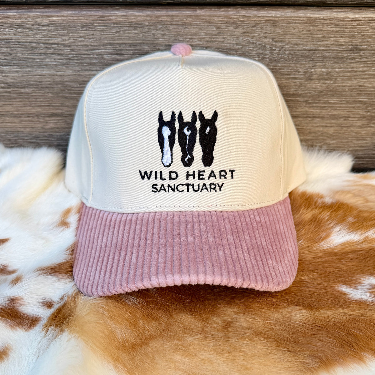 Embroidered Hats- Wild Heart Sanctuary Cordory Trucker Hat