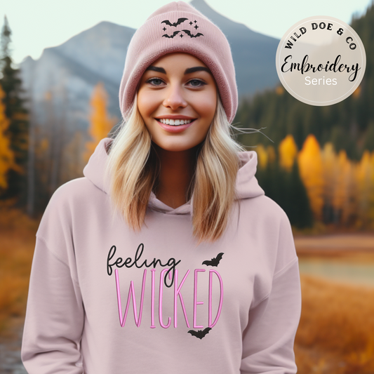 Embroidered Sweatshirt - Feeling Wicked