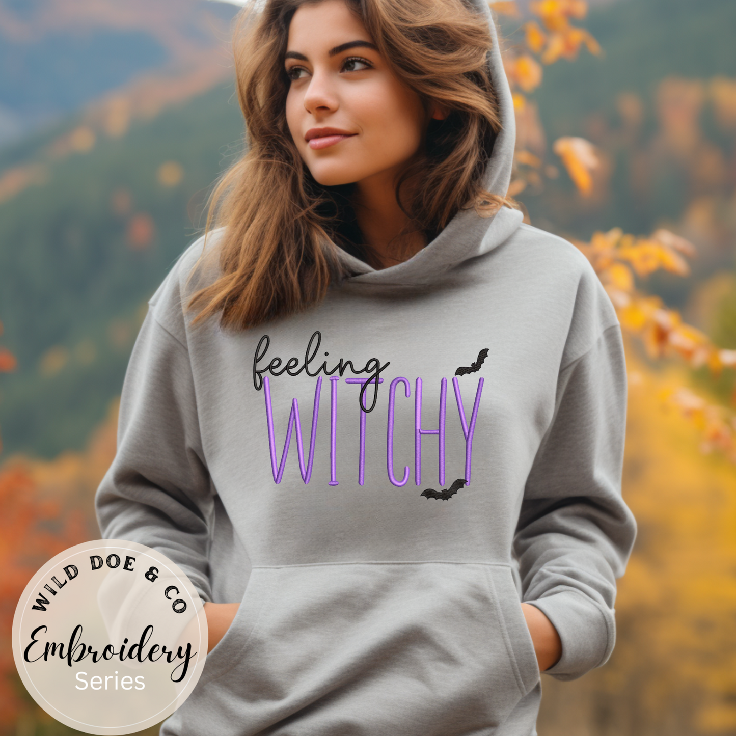 Embroidered Sweatshirt - Feeling Witchy